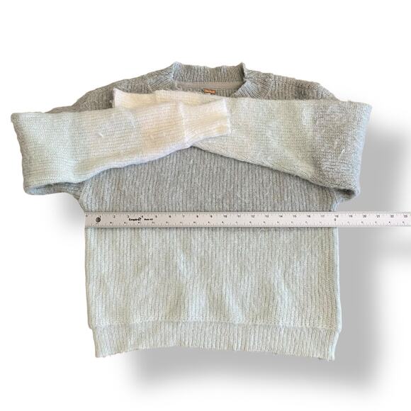 Free People Autumn Sky Cloud Combo‎ Striped Sweater Womens Size S Green Cream - Picture 4 of 7